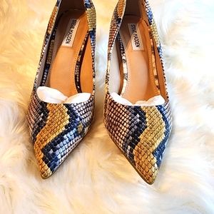Steve Madden Vala Snake Print Multi Heel